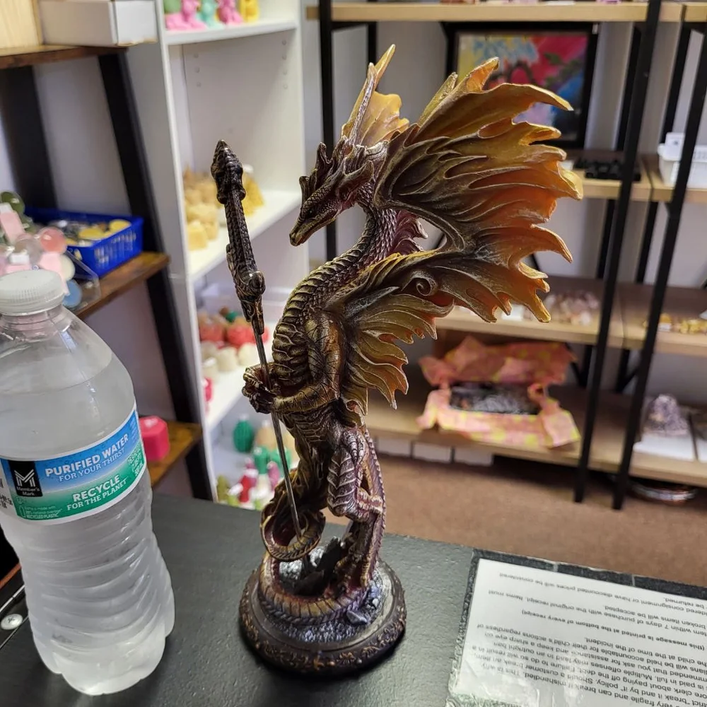 Flame blade letter opener collector dragon with original box